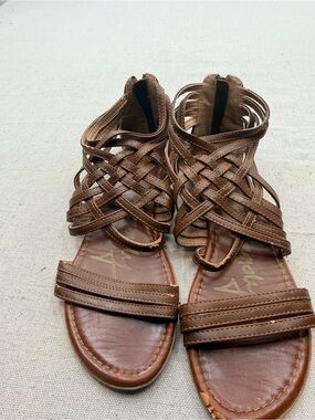 Rock N Candy Brown Strappy Gladiator Sandals